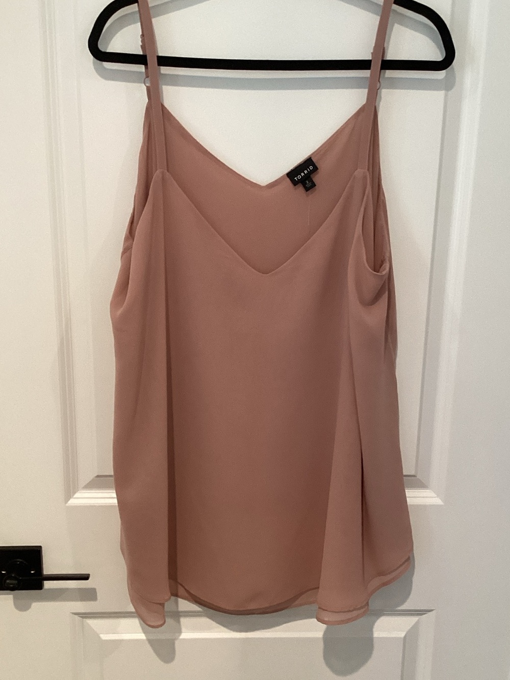 TORRID Dusty Rose Layered Chiffon Cami with Adjustable Straps